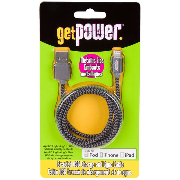 Get Power GetPower 3 ft. L Lightning Cable GP-USB-BRL